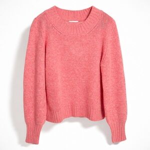NWT Xirena Dillan Sweater Pinkmoon Lrg Mélange Merino Wool Blend Ribbed Crewneck